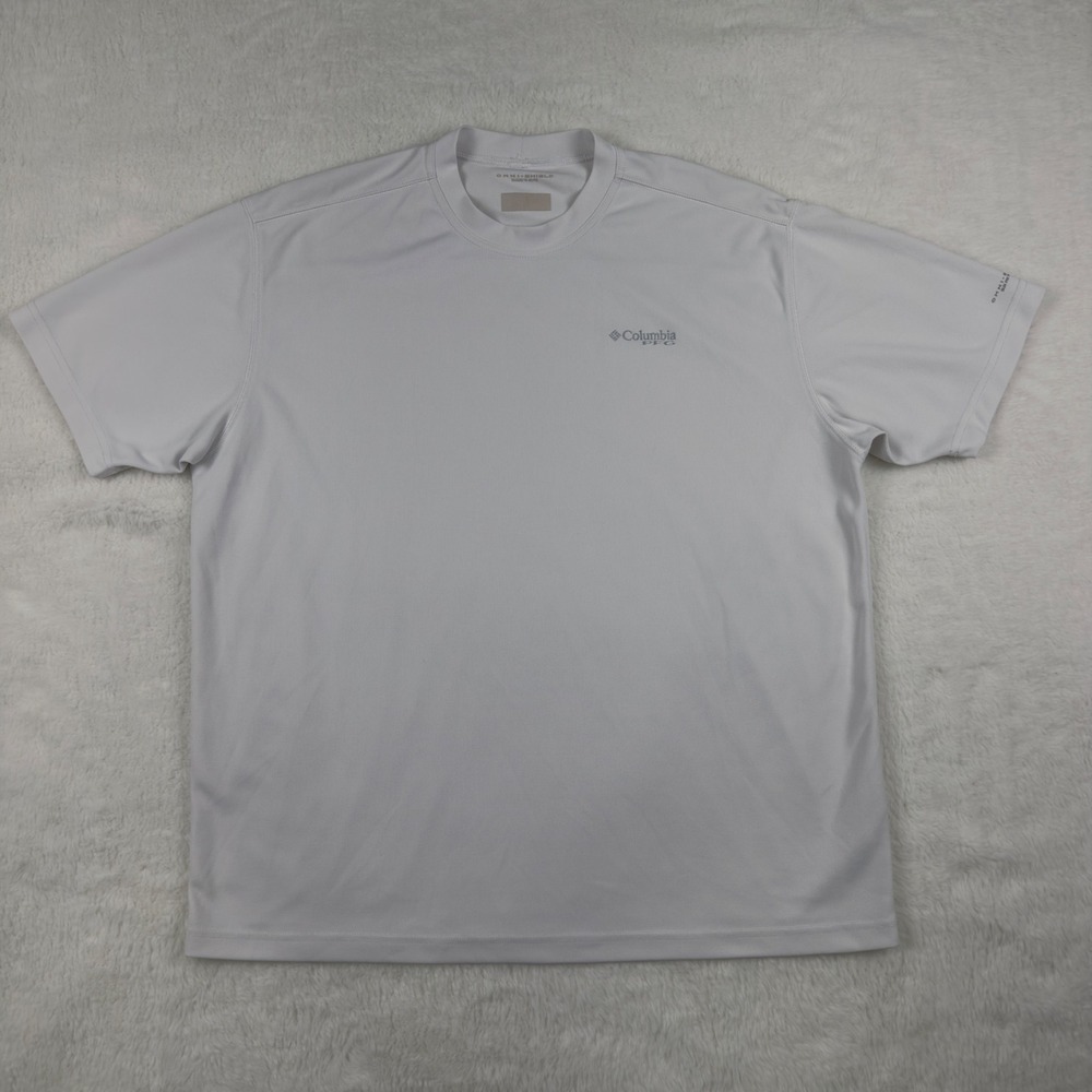 Columbia PFG Mens White Omni-Shield Blood N Guts Short Sleeve Fishing Shirt XL